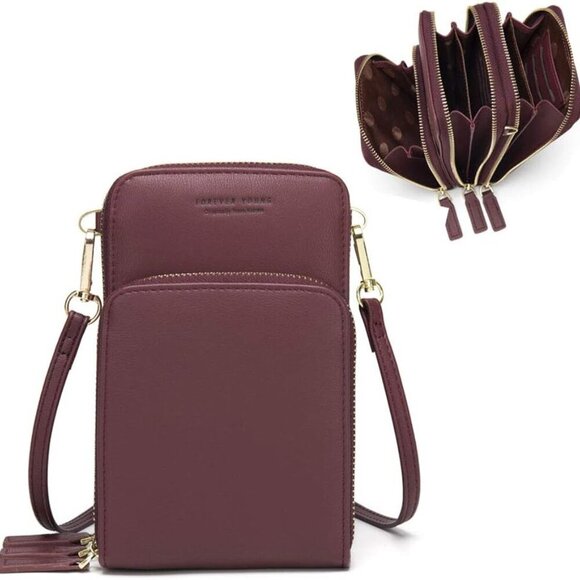 Small Crossbody Cell Phone Bag for Women, Mini Over Shoulder Handbag Purse with - Picture 1 of 6